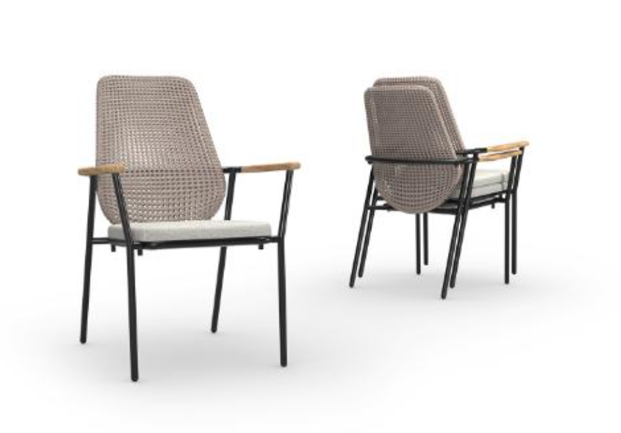 clara stackable dining chair highback
