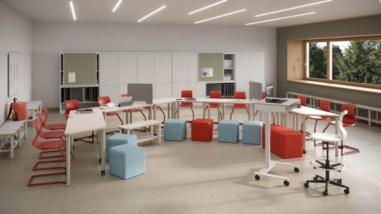 flÖtotto klassenzimmer flex table pro chair plusminus flex up flex bench active hocker würfel silent standabsorber moving board