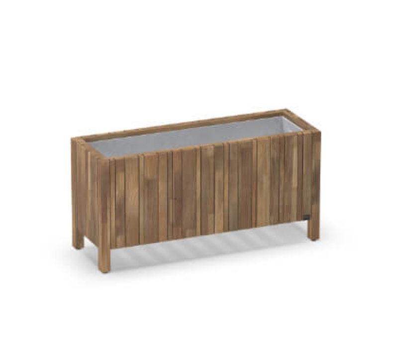 imo teak planter 103 x 35 x 51 cm
