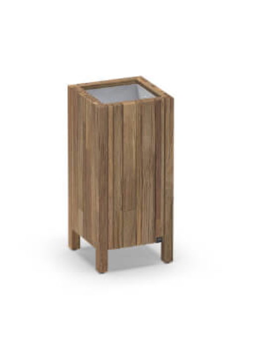 imo teak planter 35 x 35 x 76 cm
