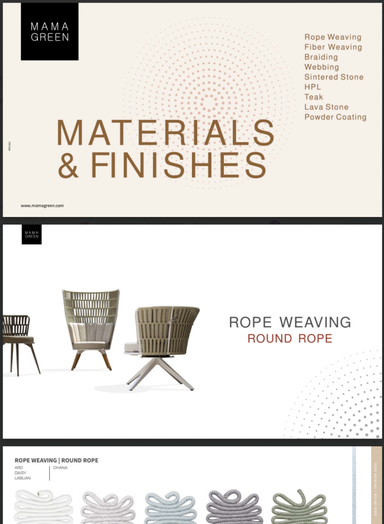 mamagreen materials & finishes
