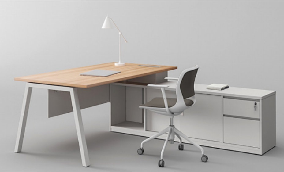 mestra manager's desk with side cabinet 02