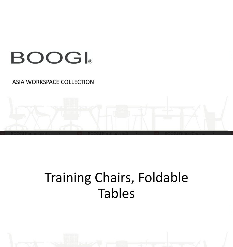 BOOGI training chairs, foldable