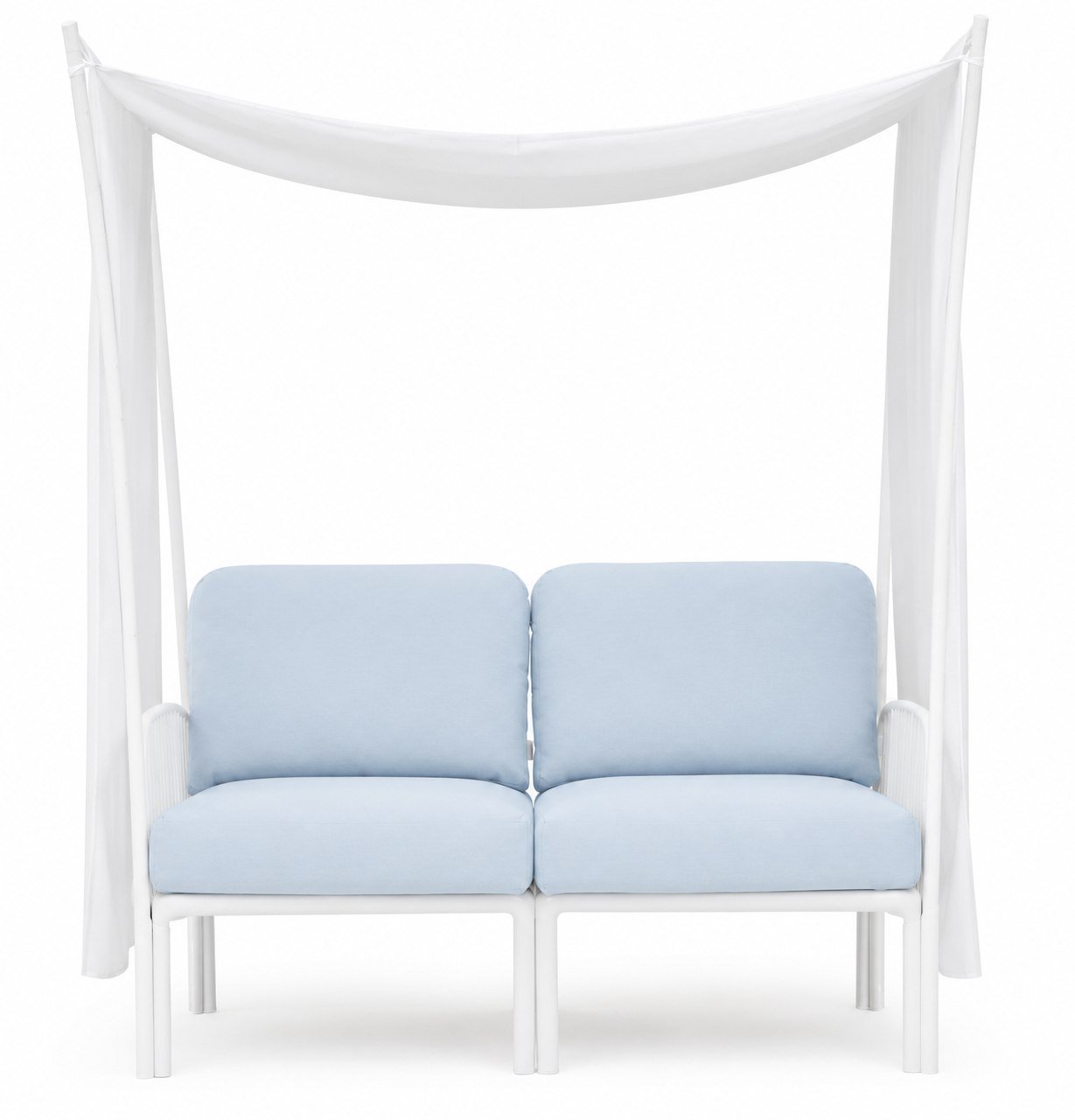 komodo 2 seater sofa with sunshade accessory bianco