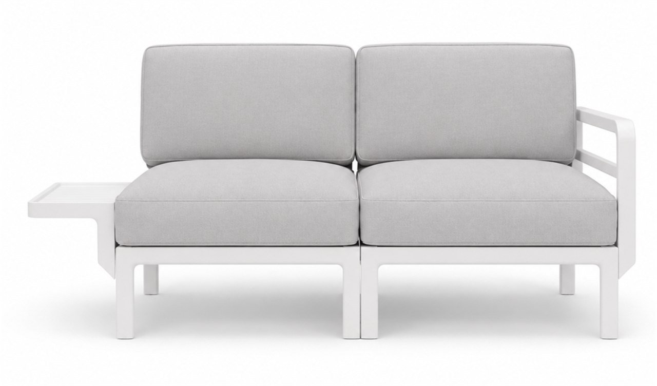 komodo 2 seater sofa with sunshade accessory bianco